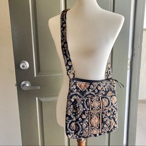 NWOT Vera Bradley Black Brown Crossbody Bag